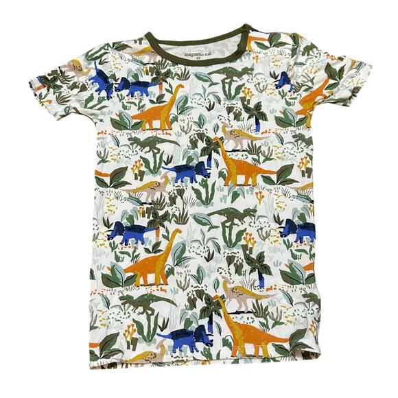 Magnetic Me Dinosaur Print 2 piece PJ Pajama Set Size 5 - Picture 2 of 6
